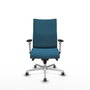 Piqueras Y Crespo Chaise de bureau Albacete confidente, Vert pétrole, Mécanisme Synchro, Base Aluminium, Accoudoirs 1D