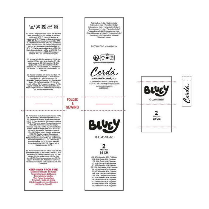 Pyjama Enfant Bluey Beige 45 Pyjama Enfant Bluey Beige 45