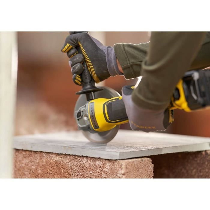 Stanley Fatmax Meuleuse d'angle sans fil 18V Brushless avec 2 batteries 4Ah
