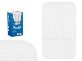 Berilo Tapis de Bain Antidérapant en Caoutchouc Blanc 40 x 69,3 cm (Set de 6)