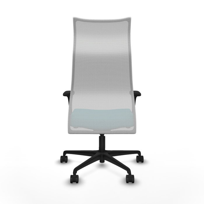 Piqueras Y Crespo Fauteuil Albacete, mécanisme synchro, turquoise et blanc