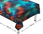 Atosa Nappe Rectangulaire 183x132cm École de Magie avec Écusson et Silhouettes