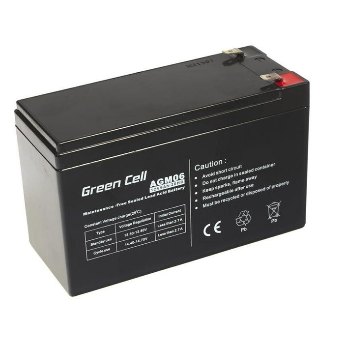 Batterie pour Système d'Alimentation Sans Interruption Green Cell AGM06 9 Ah 12 V Batterie pour Système d'Alimentation Sans Interruption Green Cell AGM06 9 Ah 12 V