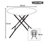 Table d'appoint Lifetime Blanc 83,5 x 73,5 x 83,5 cm Acier Plastique
