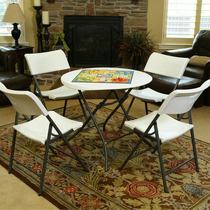 Table Piable Lifetime Blanc Ronde Acier Plastique 83 x 73,5 cm Table Piable Lifetime Blanc Ronde Acier Plastique 83 x 73,5 cm