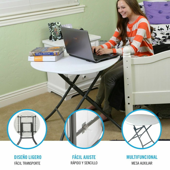 Table Piable Lifetime Blanc Ronde Acier Plastique 83 x 73,5 cm Table Piable Lifetime Blanc Ronde Acier Plastique 83 x 73,5 cm