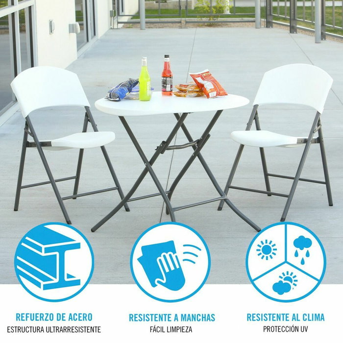 Table Piable Lifetime Blanc Ronde Acier Plastique 83 x 73,5 cm Table Piable Lifetime Blanc Ronde Acier Plastique 83 x 73,5 cm