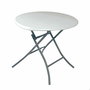 Table Piable Lifetime Blanc Ronde Acier Plastique 83 x 73,5 cm