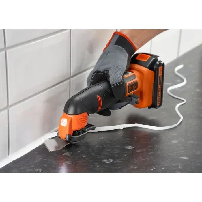 BLACK+DECKER BDCOS18N-XJ - Multi-Outil Oscillant 18V sans fil sans batterie - 18 Accessoires - Coupe, Ponçage, Polissage