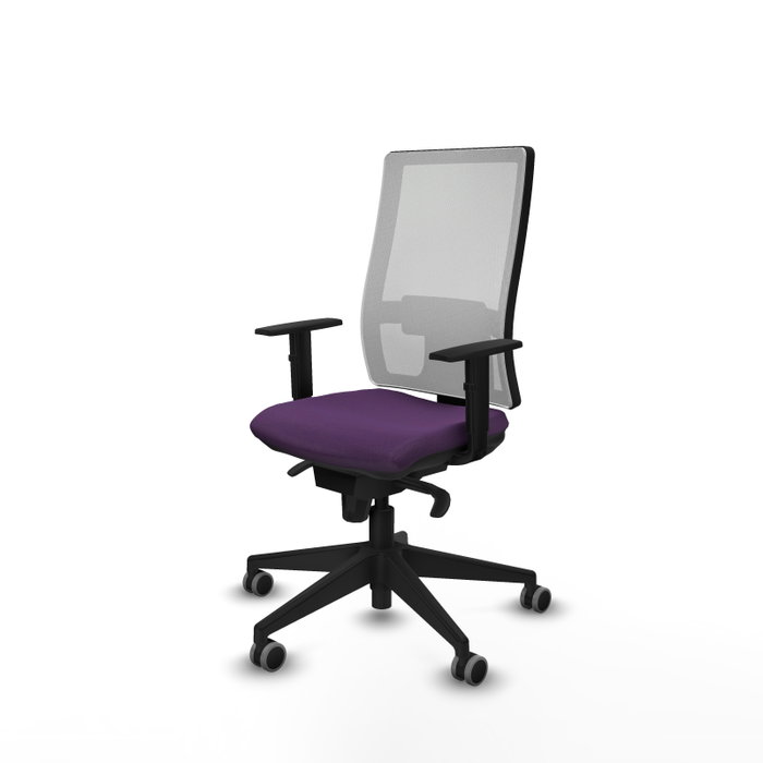 PIQUERAS Y CRESPO Chaise de bureau Horna, mécanisme synchrone, violet et blanc PIQUERAS Y CRESPO Chaise de bureau Horna, mécanisme synchrone, violet et blanc