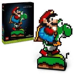 LEGO 71438 Super Mario World - Jeu de construction pour adultes avec figurines Mario et Yoshi - 1215 pièces - Modèle à exposer