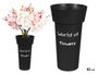 Giftdecor Jarron Florista Noir Plastique 43 x 25 cm (Set de 12)