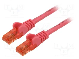 GOOBAY Cordon de raccordement Cat 6 U/UTP 15m Rose