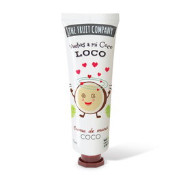 The Fruit Company Crème Mains Coco 50 ml - Hydratation Rapide, Aromatique et Non Grasse - Parfum Tropical aux Notes de Coco, Vanille et Agrumes