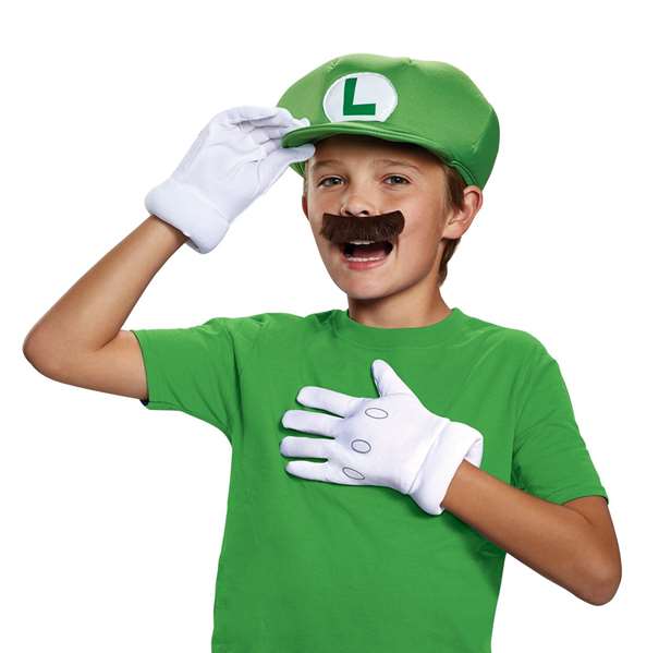 Nintendo - Déguisement enfant Super Mario - Kit Luigi Taille M pour fille et garçon Nintendo - Déguisement enfant Super Mario - Kit Luigi Taille M pour fille et garçon