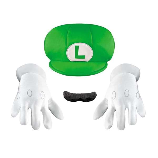 Nintendo - Déguisement enfant Super Mario - Kit Luigi Taille M pour fille et garçon Nintendo - Déguisement enfant Super Mario - Kit Luigi Taille M pour fille et garçon