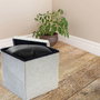 Home Deco Factory CAJA-PUF PLEGABLE GRIS CLARO