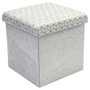 Home Deco Factory CAJA-PUF PLEGABLE GRIS CLARO
