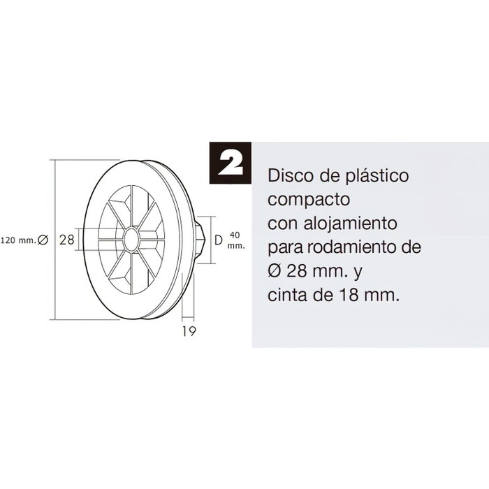 WOLFPACK LINEA PROFESIONAL Treuil de volet plastique compact avec sangle 18 mm WOLFPACK LINEA PROFESIONAL Treuil de volet plastique compact avec sangle 18 mm