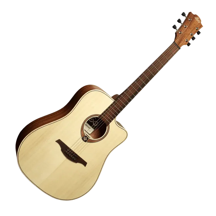 LAG Guitare acoustique Dreadnought Cutaway Tramonatine 70 - Natural