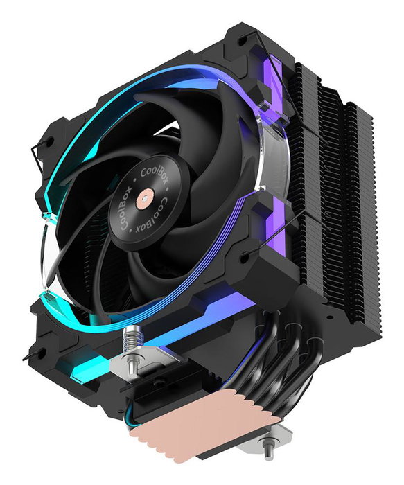 CoolBox H6 Ring ARGB dissipateur de CPU gaming noir