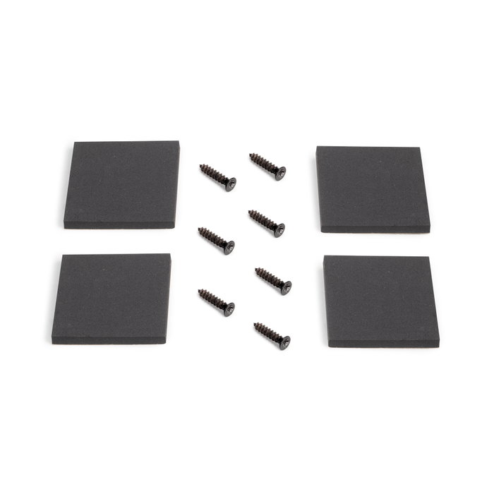 Emuca Jeu de pieds rectangulaires Square pour table, largeur 800mm, Acier, Peint en noir