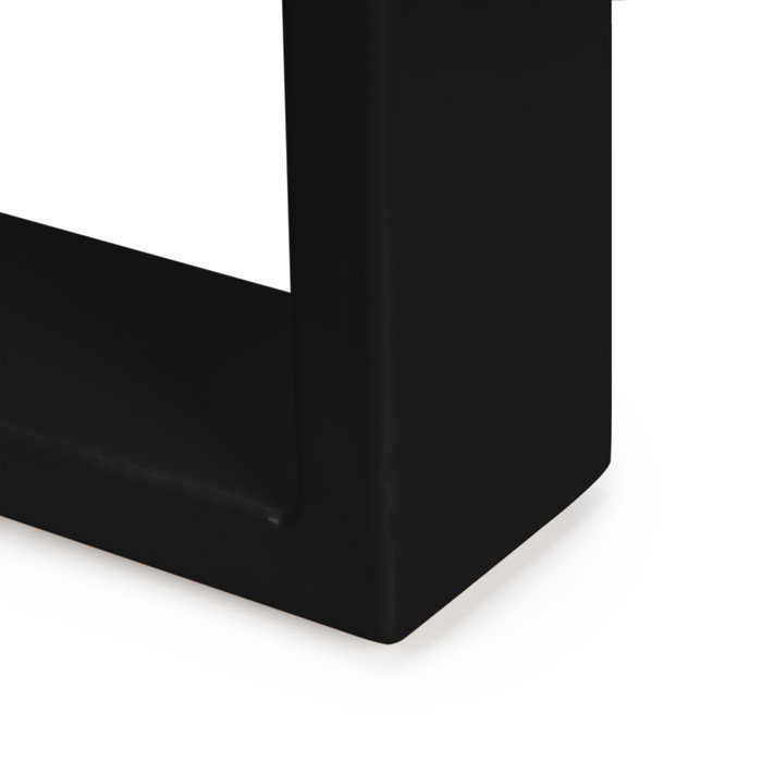 Emuca Jeu de pieds rectangulaires Square pour table, largeur 800mm, Acier, Peint en noir