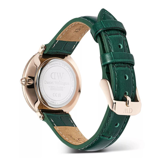 Daniel Wellington DW00100826 avec bracelet vert et lunette Crystalline