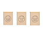KINVARA Lot de 12 bocaux avec couvercle en bambu, Beige