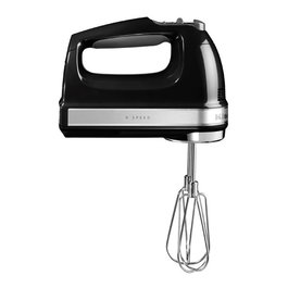 Kitchenaid 5KHM9212 Batteur Pétrin Noir, Batteur Amasseur Compact 9 Vitesses pour Salsas, Pâtes, Montage Crème et Blancs d'Œufs