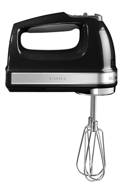 Kitchenaid 5KHM9212 Batteur Pétrin Noir, Batteur Amasseur Compact 9 Vitesses pour Salsas, Pâtes, Montage Crème et Blancs d'Œufs