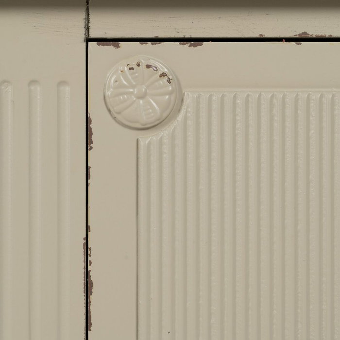 Table de Nuit Crème Naturel Bois d'épicéa Bois MDF 48 x 36 x 61 cm