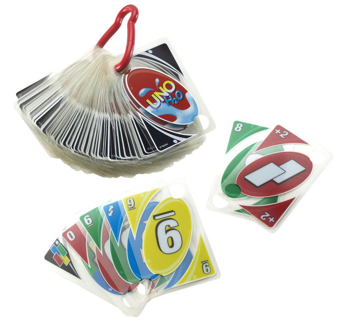 Mattel Uno H2O To Go - Jeu de cartes résistant à l'eau Mattel Uno H2O To Go - Jeu de cartes résistant à l'eau