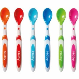 Nuby Lot de 6 cuillères de sevrage Multicolore