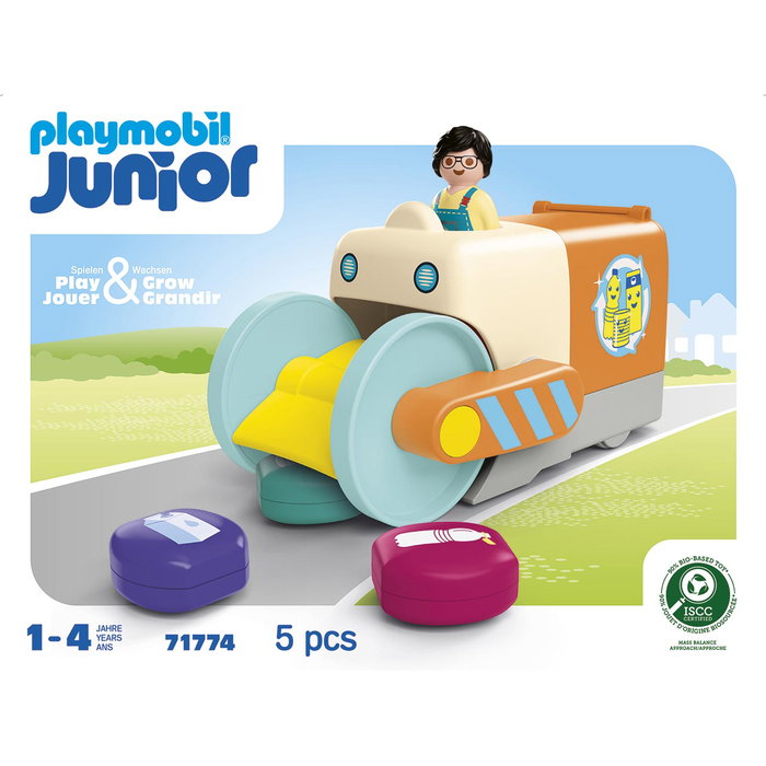 Playmobil Junior Camion de collecte de déchets 71774, 5 pièces