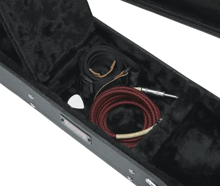 Gator Étui en bois Deluxe pour guitares Single-Cutaway type Gibson Les Paul - Noir