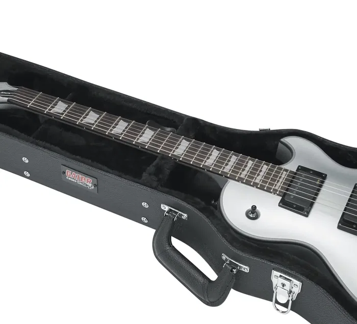 Gator Étui en bois Deluxe pour guitares Single-Cutaway type Gibson Les Paul - Noir