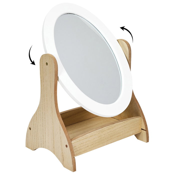Home Deco Kids Miroir de Coiffeuse Inclinable avec Base en Bois