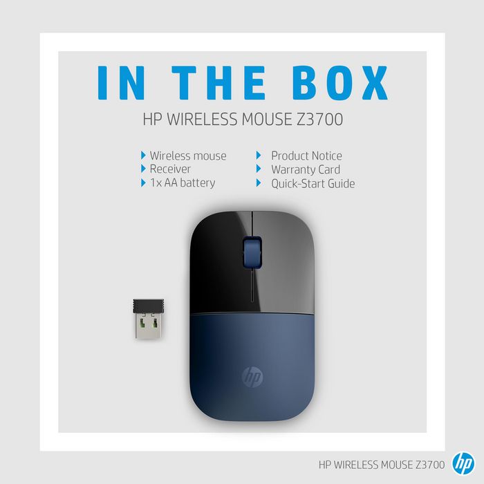 HP Z3700 Souris sans fil bleue