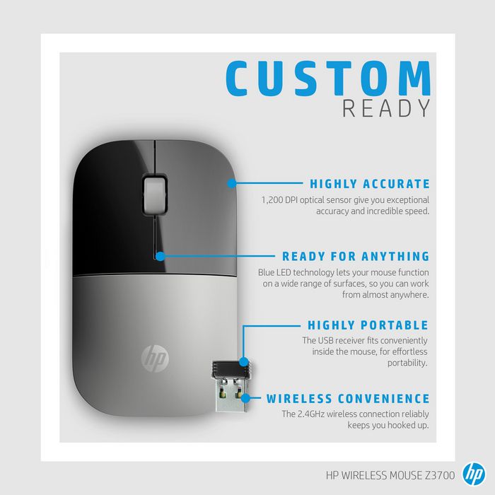 HP Z3700 Souris sans fil bleue