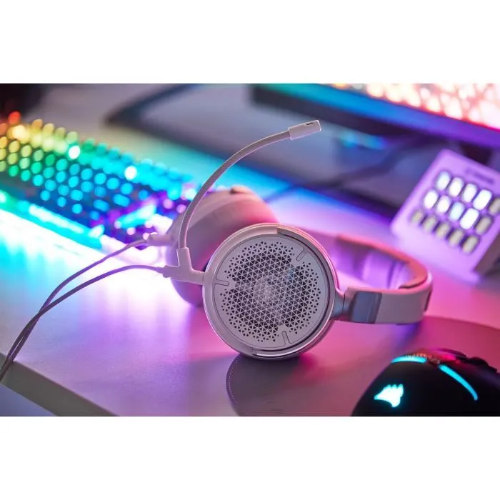 Corsair Virtuoso Pro Casque Gaming & Streaming Ouvert Blanc Corsair Virtuoso Pro Casque Gaming & Streaming Ouvert Blanc