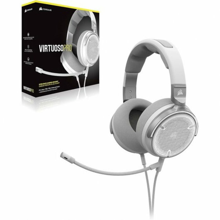 Corsair Virtuoso Pro Casque Gaming & Streaming Ouvert Blanc Corsair Virtuoso Pro Casque Gaming & Streaming Ouvert Blanc