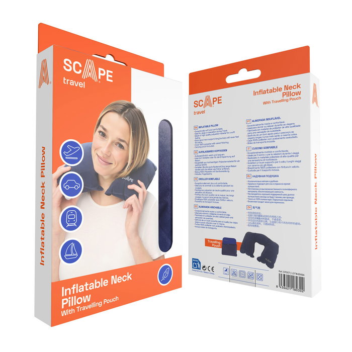 Coussin Cervical Scape Travel Bleu
