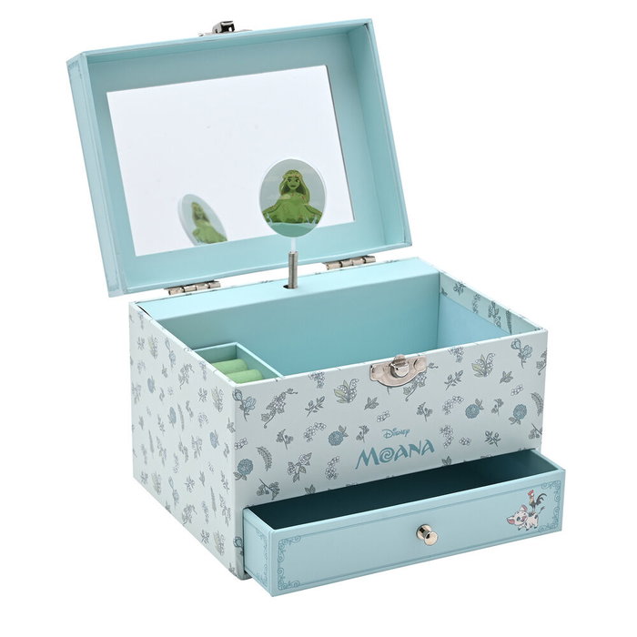 WIDDOP & CO Joyer Musical Vaiana Moana avec Motif Floral, Tiroir et Mélodie - Princeses Disney pour Bijoux et Souvenirs