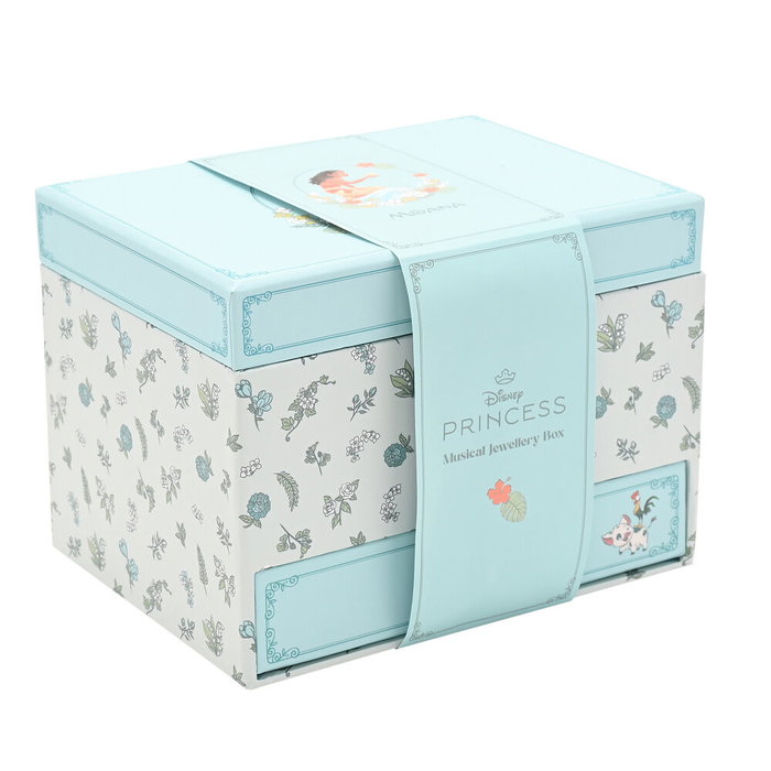 WIDDOP & CO Joyer Musical Vaiana Moana avec Motif Floral, Tiroir et Mélodie - Princeses Disney pour Bijoux et Souvenirs