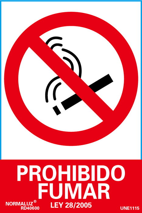 Signalisation luminescente PROHIBIDO FUMAR 21x30 Signalisation luminescente PROHIBIDO FUMAR 21x30