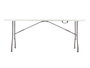 Ibergarden Table Pliable Résine 180 cm avec Structure Métal Blanc Gris