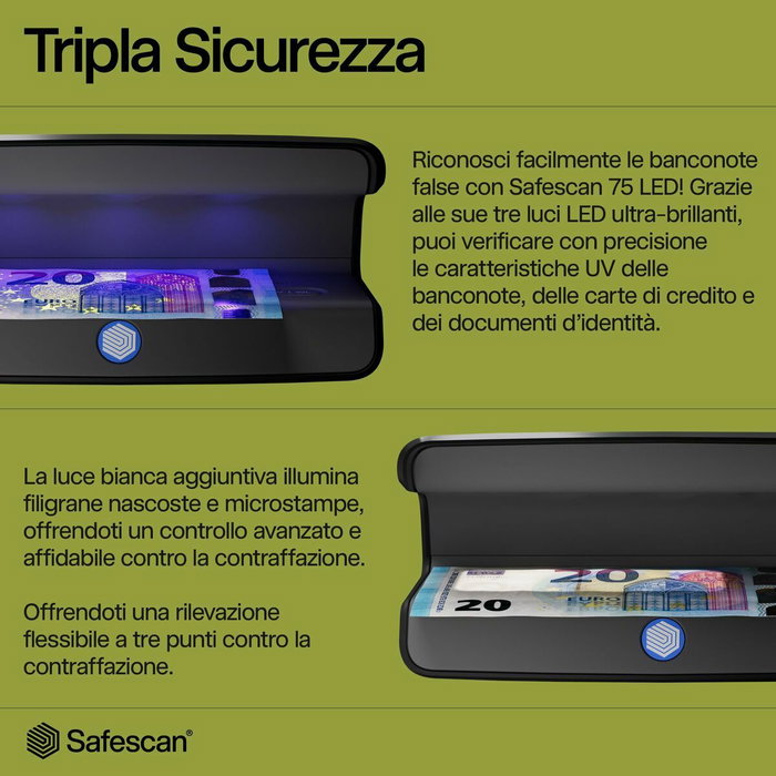 Détecteur de Faux Billets Safescan 131-0723 Détecteur de Faux Billets Safescan 131-0723