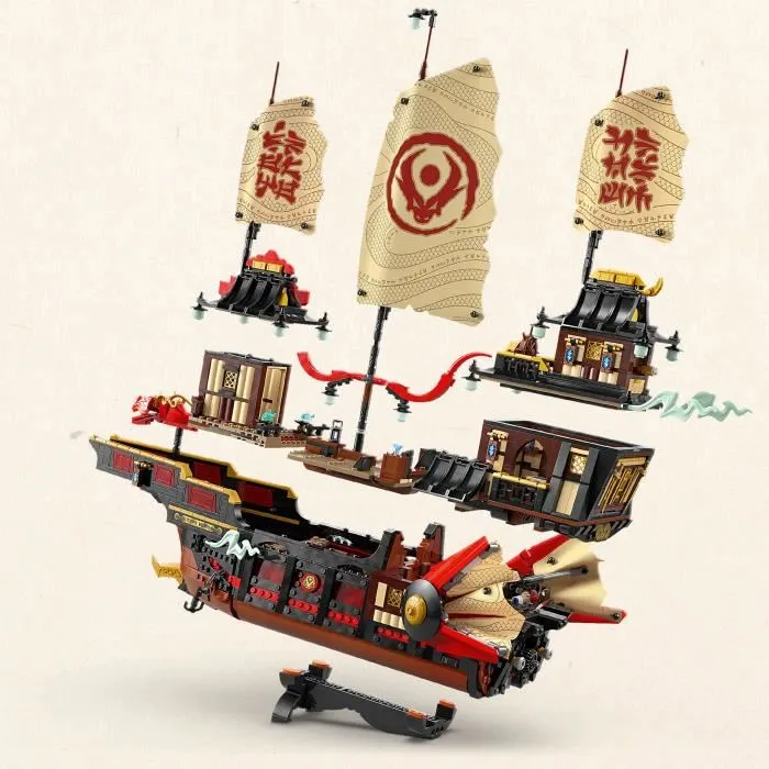 Lego NINJAGO 71848 Le Temple Bounty - Jeu de Construction avec Bateau, Figurines et Voiles Mobiles pour Enfants dès 14 Ans