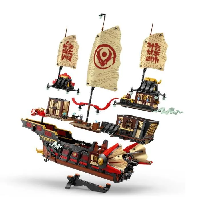Lego NINJAGO 71848 Le Temple Bounty - Jeu de Construction avec Bateau, Figurines et Voiles Mobiles pour Enfants dès 14 Ans